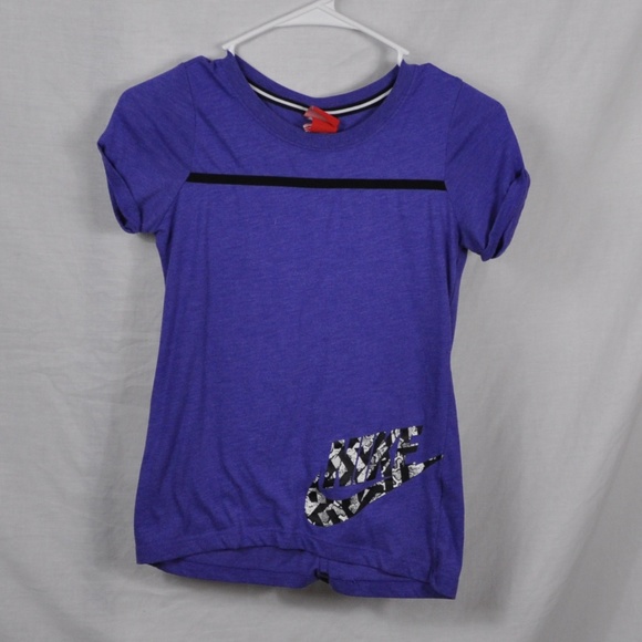 Nike Other - Nike Girl's Medium Purple T-Shirt W/Zerbra Logo